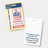 メディカフォトID赤と青 バッジ (正面&裏面)