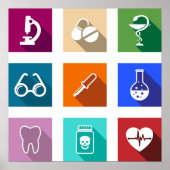 メディカルアイコンのポスター ポスター (正面)