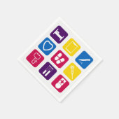 メディカルアイコン紙ナプキン スタンダードカクテルナプキン (角)