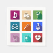 メディカルアイコン紙ナプキン スタンダードカクテルナプキン (正面)