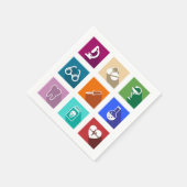 メディカルアイコン紙ナプキン スタンダードカクテルナプキン (角)