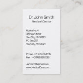 メディカルエレガントブルーカドゥセウスウィングズクラシー 名刺 (裏面)