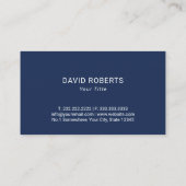 メディカルカドゥセウスロゴプロフェッショナルネイビーブルー 名刺 (裏面)