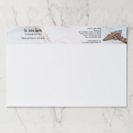 メディカルカドゥセウス銅バラ金ゴールドラグジュアリーマーブル ペーパーパッド