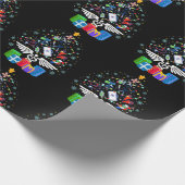 メディカルクリスマスツリーナースドクタークリスおもしろいマ ラッピングペーパー (角)