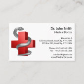 メディカルクロスレッドシンボルシルバーヘビ 予約カード (正面)