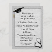 メディカルグレー卒業招待状 招待状 (正面/裏面)