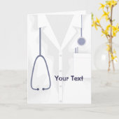 メディカルコートジャケットホワイトカスタム カード (黄色い花)