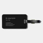 メディカルシルバーカドゥセウスClassy on Black ラゲッジタグ (裏面横)