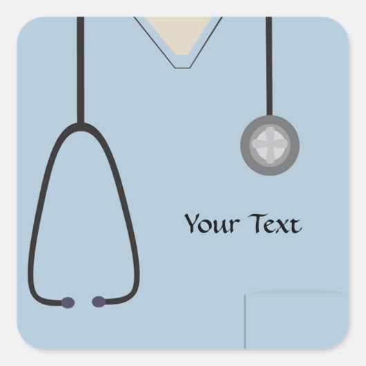 メディカルスクラップライトブルーシール スクエアシール (正面)