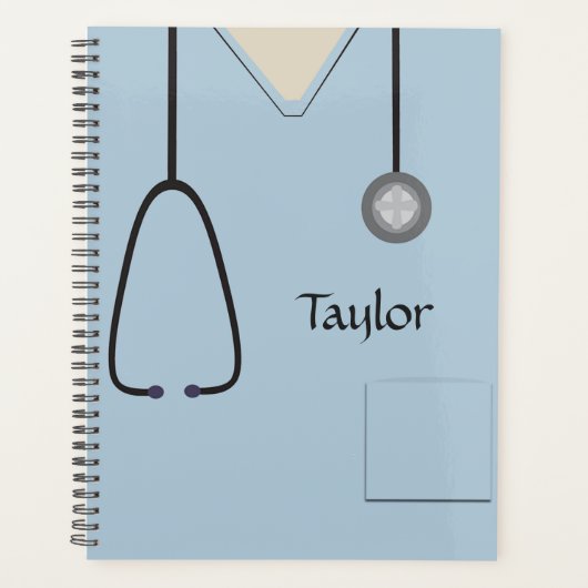 メディカルスクラビングナースドクターライトブループランナー プランナー手帳 (正面)