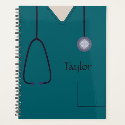 メディカルスクラブスナースドクターティール（緑がかった色）プランナー プランナー手帳 (正面)