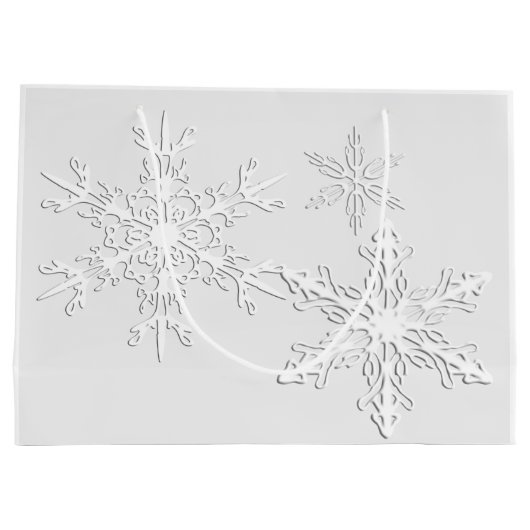 メディカルスクラブスホワイトスノーフレークログ抱き枕 ラージペーパーバッグ (裏面)