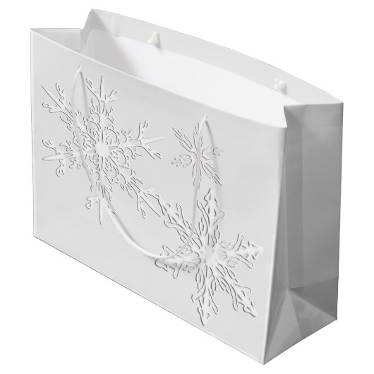 メディカルスクラブスホワイトスノーフレークログ抱き枕 ラージペーパーバッグ (裏面アングル)