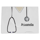 メディカルスクラブスホワイトログ抱き枕 ラージペーパーバッグ (正面)