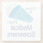 メディカルスクリーンのために大声で叫ぶ ガラスコースター (裏面)