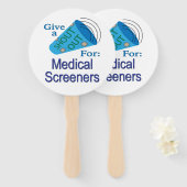 メディカルスクリーンのために大声で叫ぶ ハンドファン (正面&裏面)