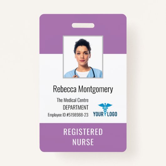 メディカルセンター登録ナース写真ID バッジ (正面)