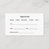 メディカルドクターアポイントメント 名刺 (裏面)