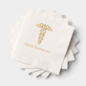 メディカルドクターカドゥセウスプロフェッショナル名 箔ナプキン (インサイチュ (積み重ね))