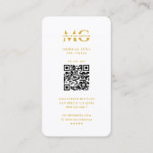 メディカルドクターナースエレガントカドゥセウス白金ゴールド 名刺 (裏面)