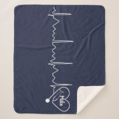 メディカルドクターナースカスタムカラーパーソナライズされた シェルパブランケット (正面)