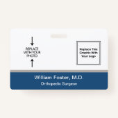 メディカルドクターフォトロゴデザイン バッジ (正面)