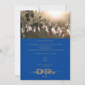 メディカルドクターMD RNナース卒業ブルー写真 招待状 (裏面)