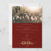 メディカルドクターMD RNナース卒業RED写真 招待状 (裏面)