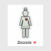 メディカルナーステーマの切り抜き形状 シール (シート)