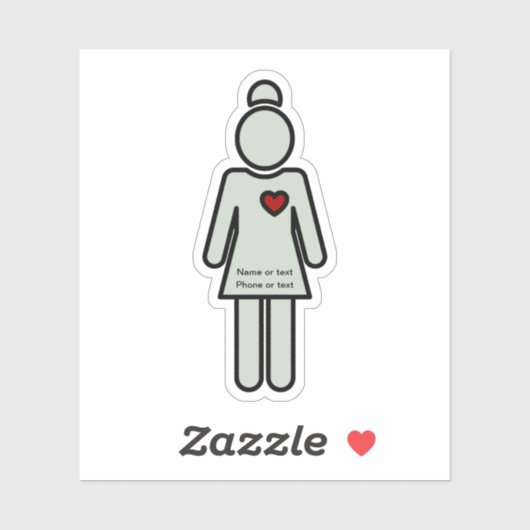 メディカルナーステーマの切り抜き形状 シール (シート)