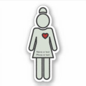 メディカルナーステーマの切り抜き形状 シール (正面)