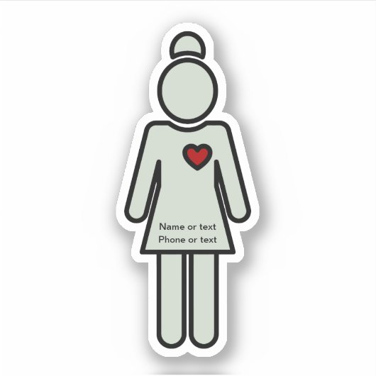 メディカルナーステーマの切り抜き形状 シール (正面)