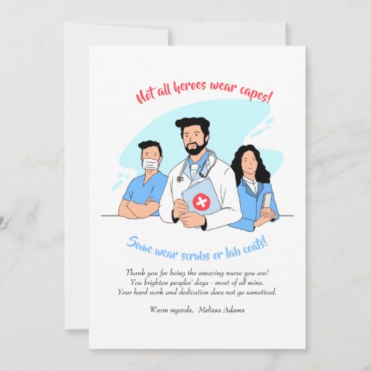 メディカルヒーローサンキューカード (正面)