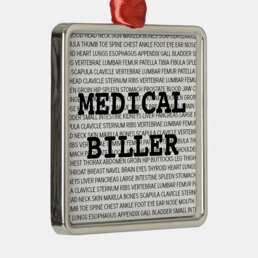 メディカルビラー医学用語クリスマス メタルオーナメント (右)