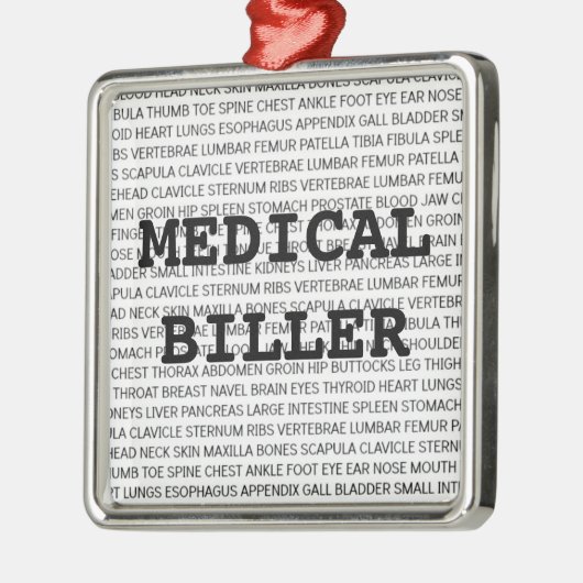 メディカルビラー医学用語クリスマス メタルオーナメント (左)