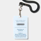 メディカルブルーカドゥセウスHermesロッド写真ID バッジ (裏面（ネックストラップ付）)