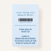 メディカルブルーカドゥセウスHermesロッド写真ID バッジ (裏面)