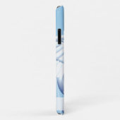 メディカルホワイト3Dカデュースブルーデザイン Case-Mate iPhoneケース (裏面/右)