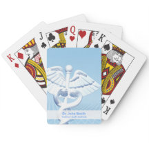 メディカルホワイト3Dカドゥセウスブルーデザイン