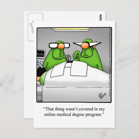 メディカルユーモアのポスター「眼鏡」 ポストカード (正面/裏面)