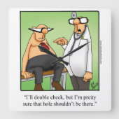 メディカルユーモアの壁の時計の贈り物 スクエア壁時計 (正面)