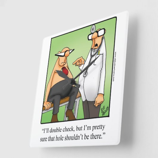 メディカルユーモアの壁の時計の贈り物 スクエア壁時計 (傾斜)