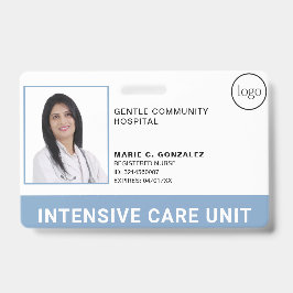 メディカルライトブルー病院のロゴ写真ID バッジ