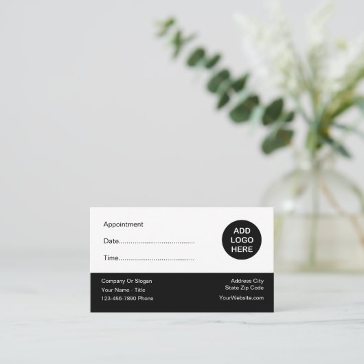 メディカルロゴアポイントメントリマインダー名刺 予約カード (スタンド正面)