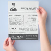 メディカルロゴ、歯科、歯科広告医 チラシ (手)