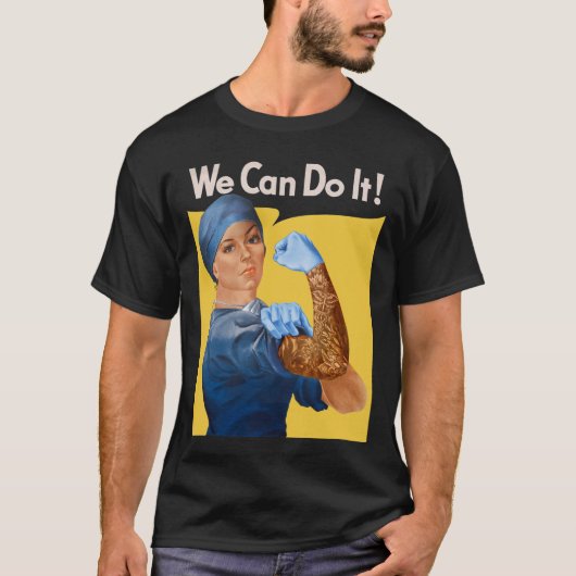 メディカルロージーナースドクターメディシンフェミニスト Tシャツ (正面)