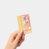 メディカ フォトID 暖かいピンク黄色インク バッジ (手持ち)