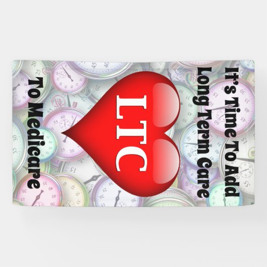 メディケアに長期気に追加時間 横断幕 (横)