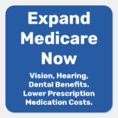 メディケアを拡大 スクエアシール (正面)